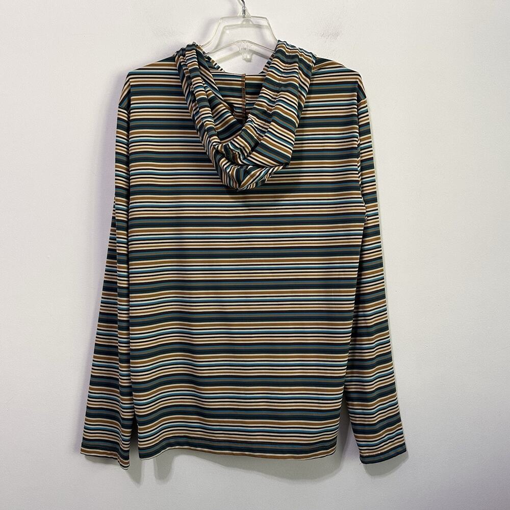 Billabong Mens Pullover Hoodie Top Shirt‎ M Stripes Lounge Summer Long Sleeve - Picture 8 of 8